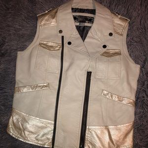 Daytrip Vest cream metallic vest size Large